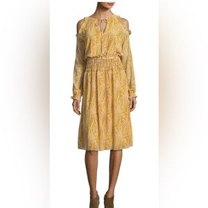 Michael Kors | Paisley A-line Long Sleeves Dress